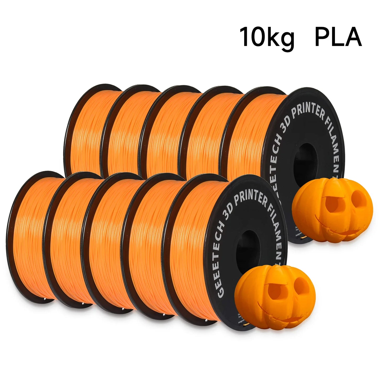 Geeetech Standard PLA Filament β 10KG Bulk Pack (10 Γ 1KG Spools, 1.75mm) β Tangle-Free, Β±0.03mm Accuracy