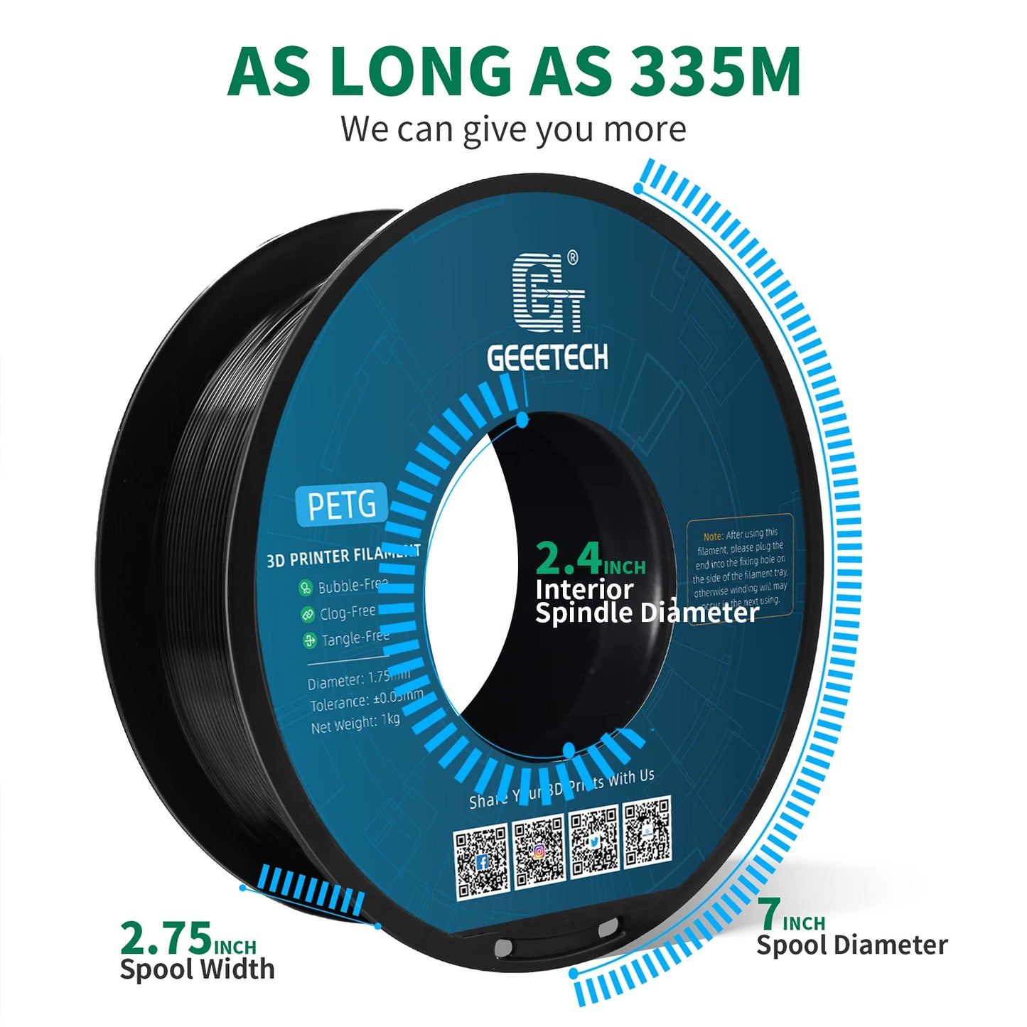 Geeetech PETG Filament β 10KG Bulk Pack (10 Γ 1KG Spools, 1.75mm) β Strong, Glossy & Warp-Resistant