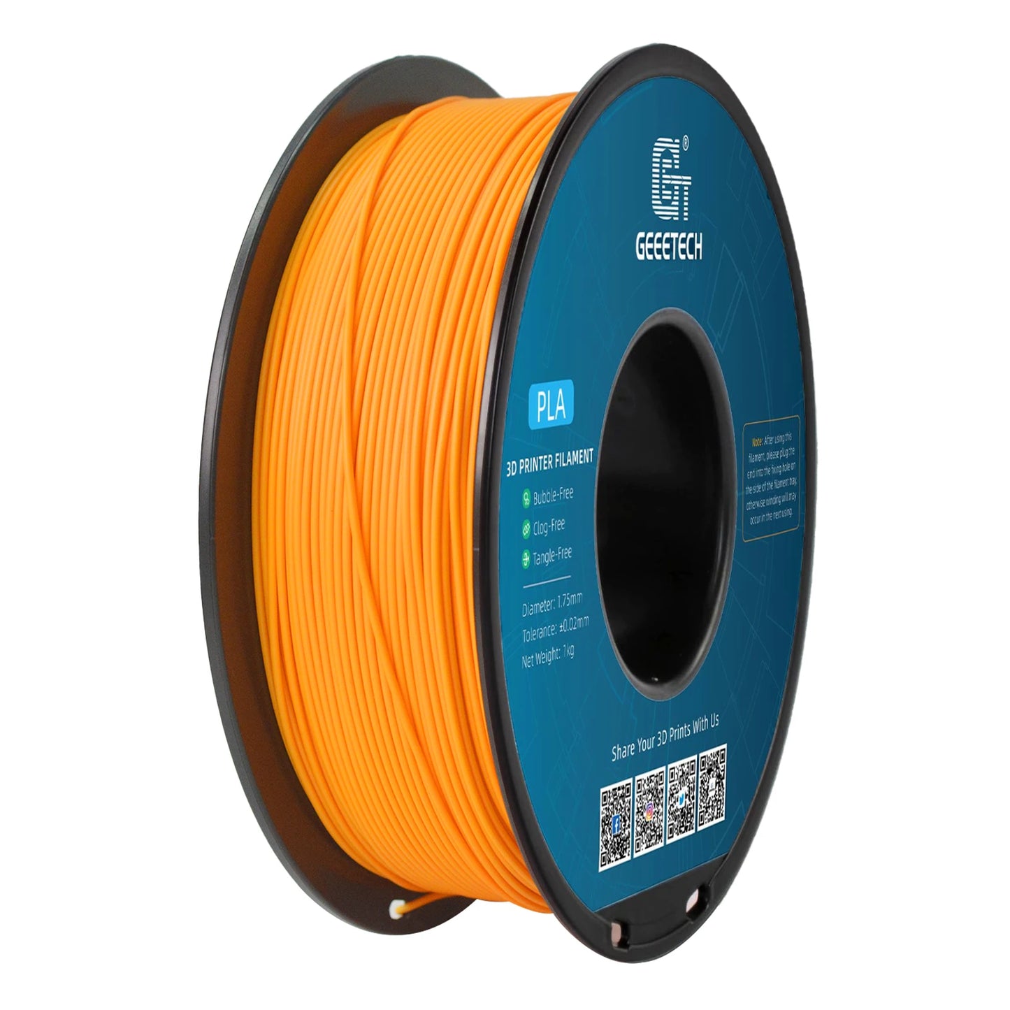 Geeetech Standard PLA Filament ā 1.75mm, 1KG (2.2 lbs) Spool ā ±0.03mm Accuracy