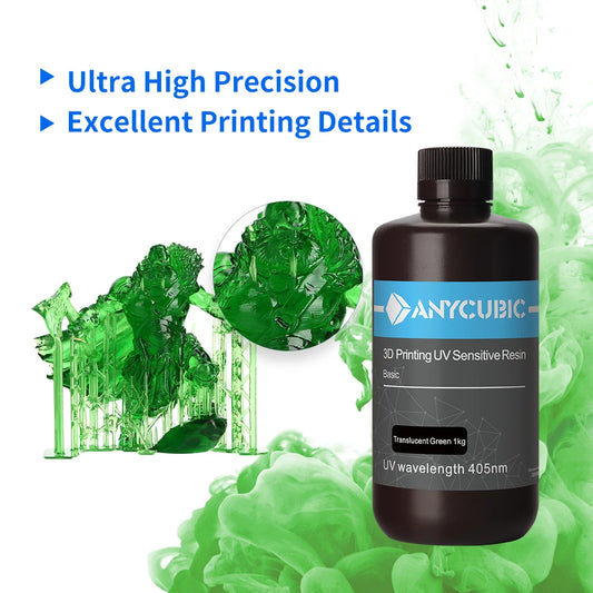 2KG ANYCUBIC 405nm UV Standard Resin – LCD 3D Printers (Mono 7/Pro Series, High Precision Photopolymer)