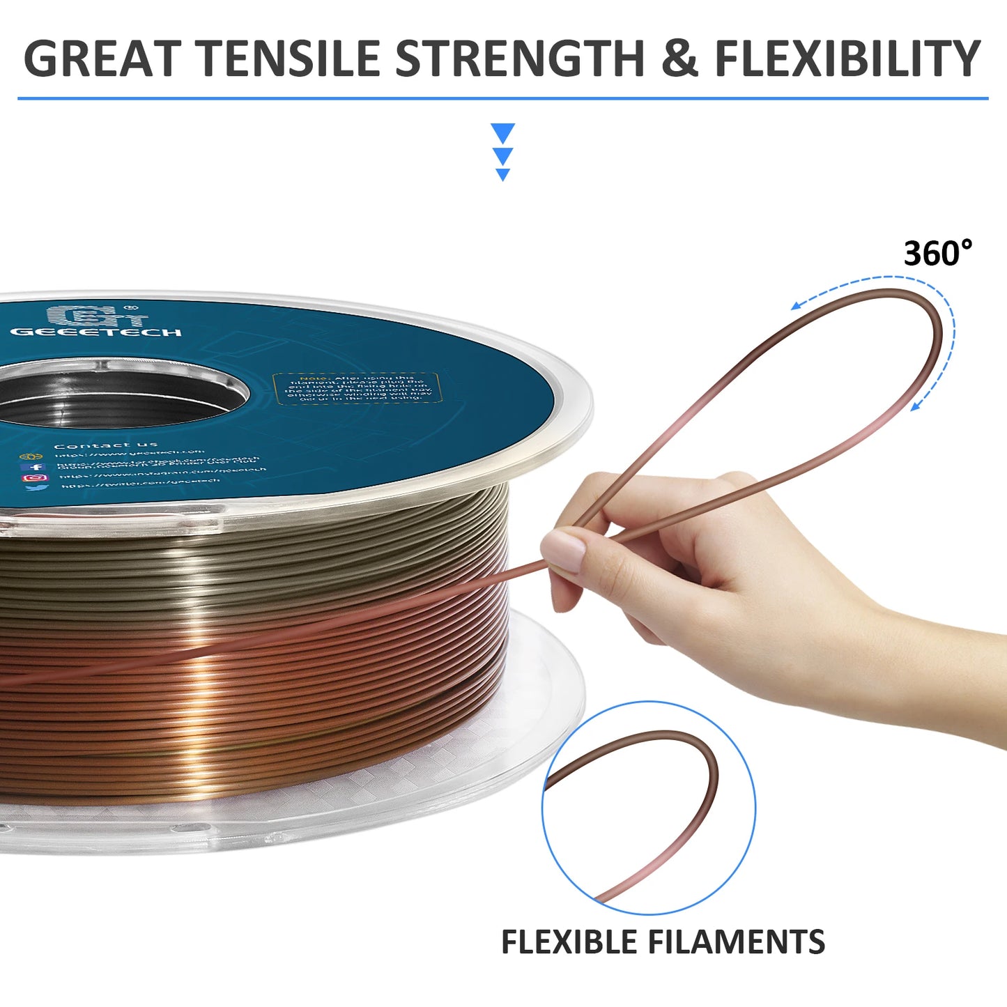 Geeetech Silk PLA Filament β 10KG Bulk Pack (10 Γ 1KG Spools, 1.75mm) β Glossy Finish for Decorative Prints