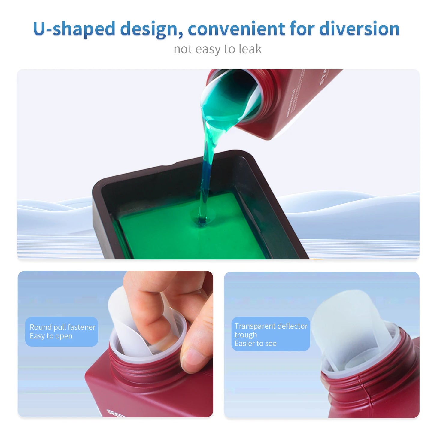 Geeetech 4K/8K LCD UV Resin ā 405nm High Precision Photopolymer (1KG Bottle)
