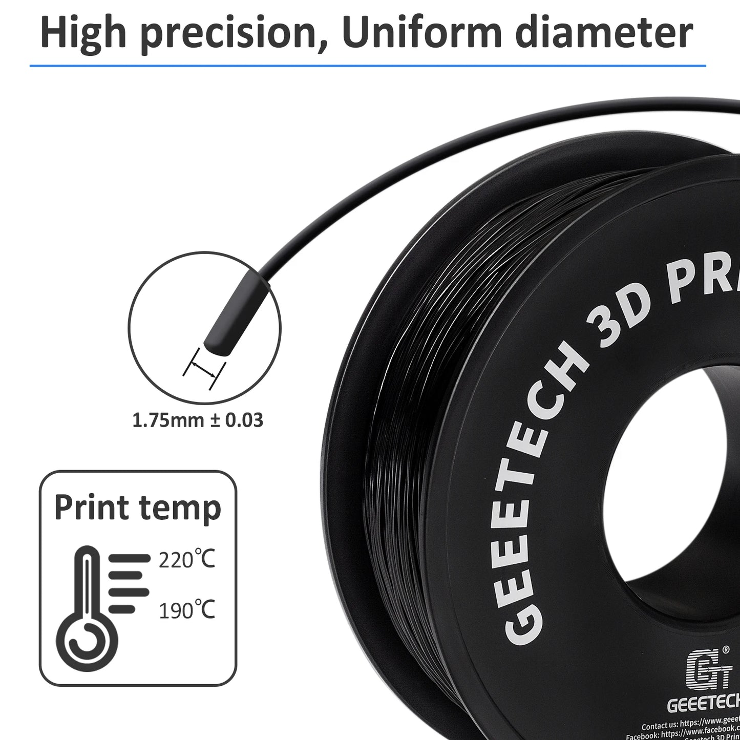 Geeetech TPU 3D Printer Filament β 10KG Bulk Pack (10 Γ 1KG Spools, 1.75mm) β Shore 95A, Flexible & Durable