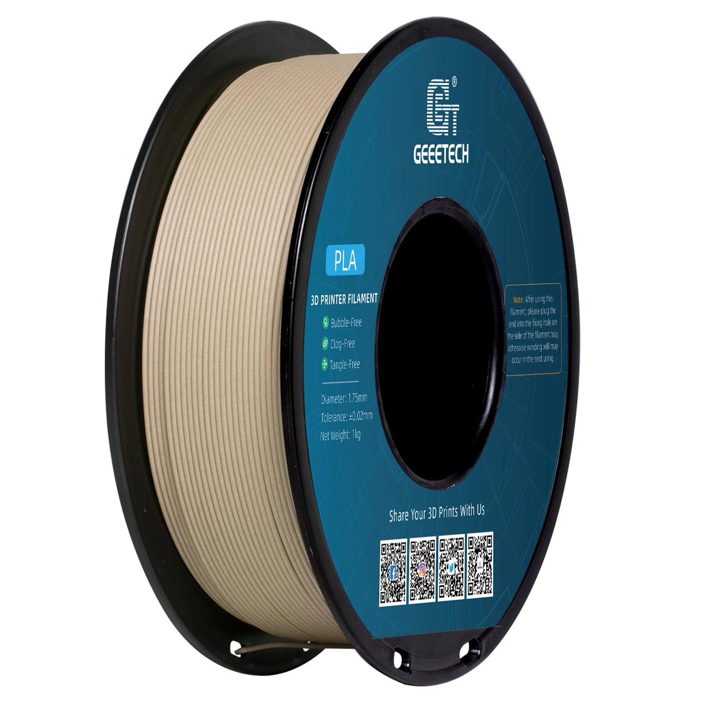 Geeetech Standard PLA Filament ā 1.75mm, 1KG (2.2 lbs) Spool ā ±0.03mm Accuracy