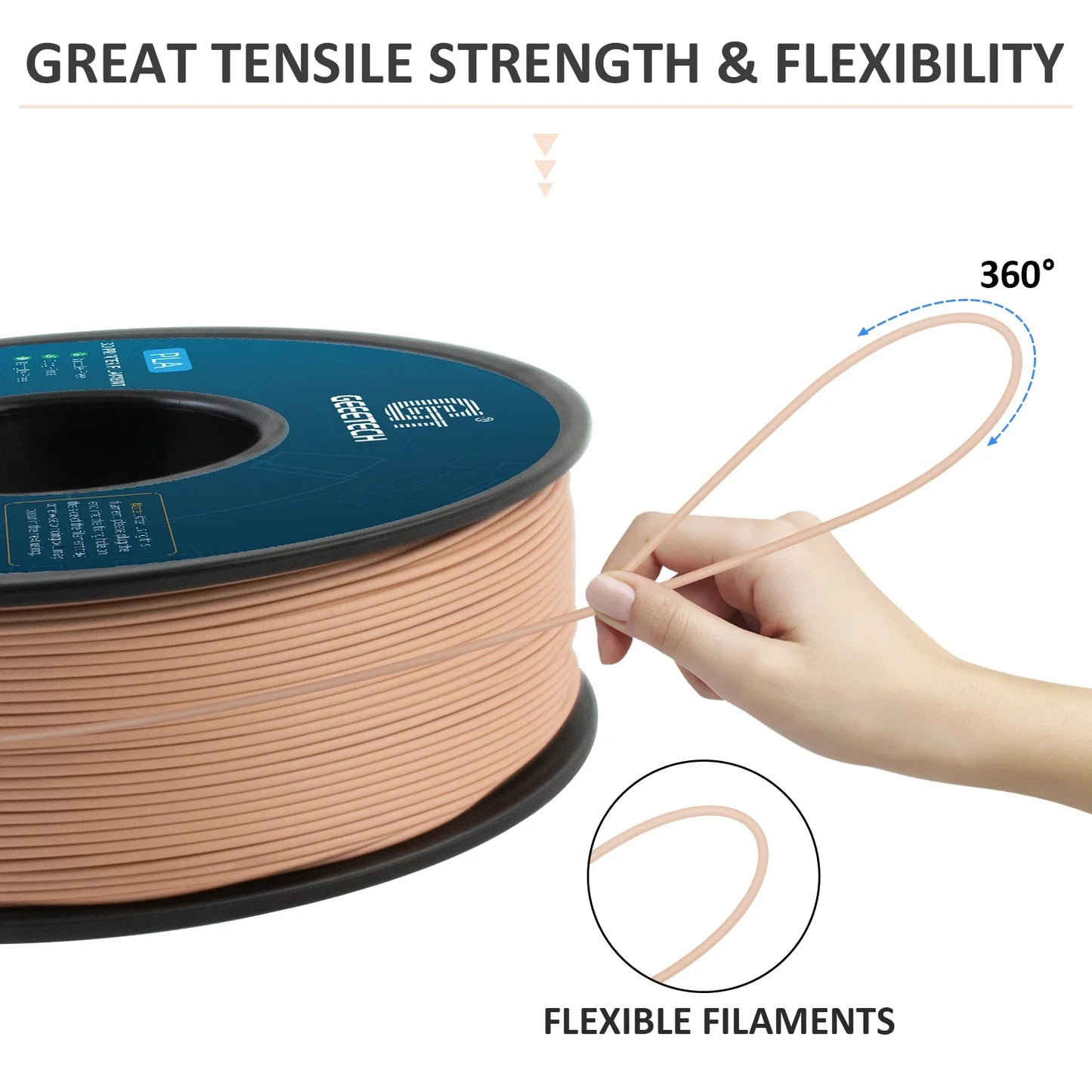 Geeetech Matte PLA Filament – 10KG Bulk Pack (10 × 1KG Spools, 1.75mm) – Smooth, Low-Gloss Finish
