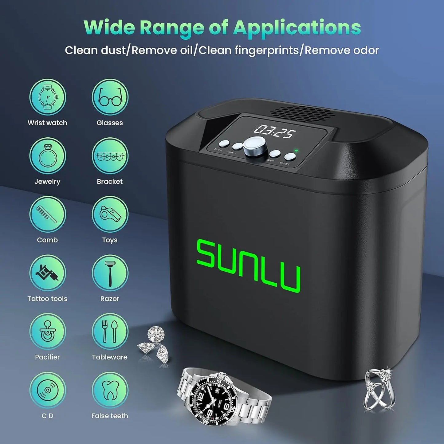 SUNLU 3D Resin Cleaning Box ā 395ā405nm UV | 2700ml Ultrasonic Cleaner