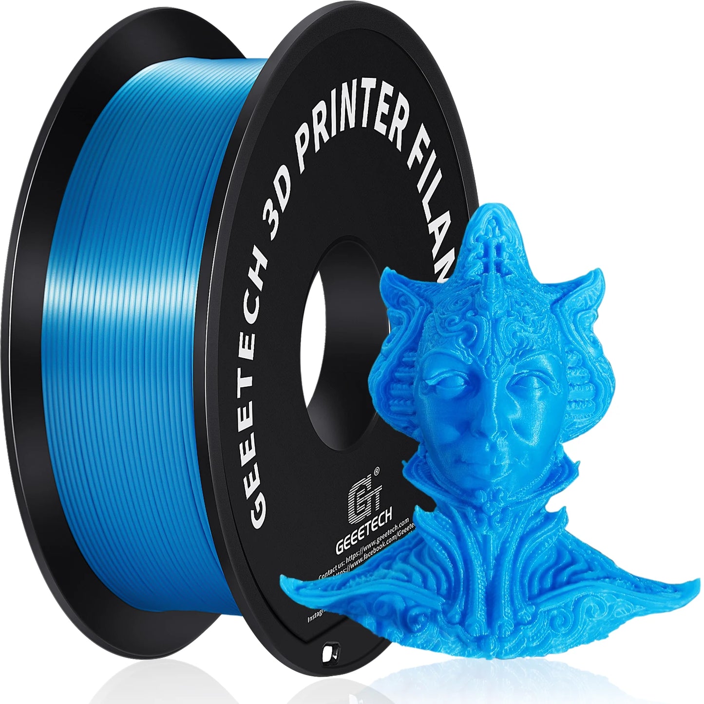 Geeetech Silk PLA Filament – 1.75mm, 1KG (2.2 lbs) Spool – Glossy Finish