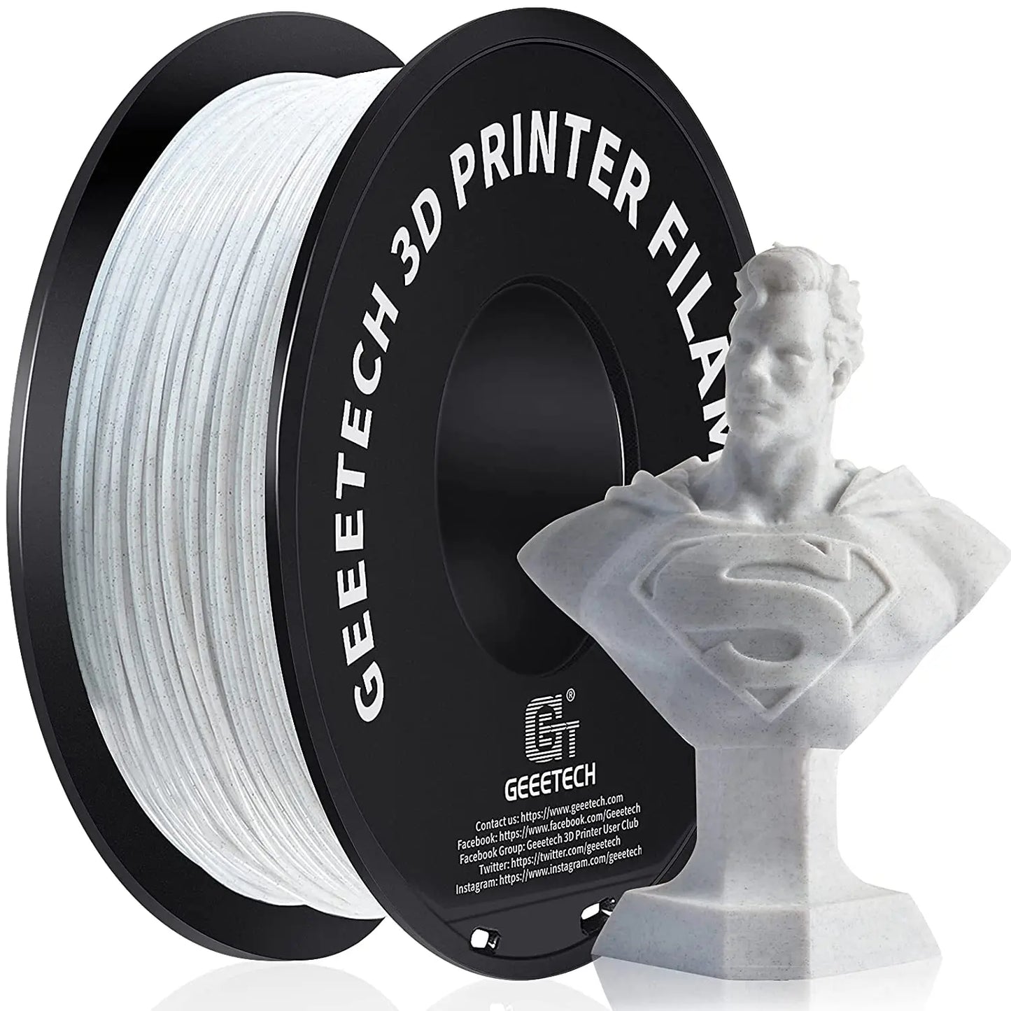 Geeetech Standard PLA Filament – 1.75mm, 1KG (2.2 lbs) Spool – ±0.03mm Accuracy