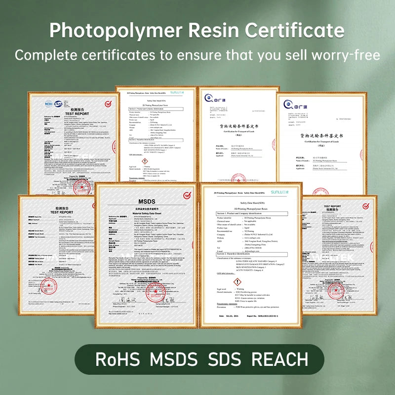 SUNLU ABS-Like UV Resin 1KG – Low Odor, High Strength, Smooth Surface (405nm)