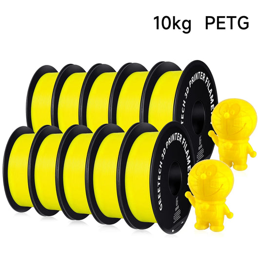 Geeetech PETG Filament – 10KG Bulk Pack (10 × 1KG Spools, 1.75mm) – Strong, Glossy & Warp-Resistant