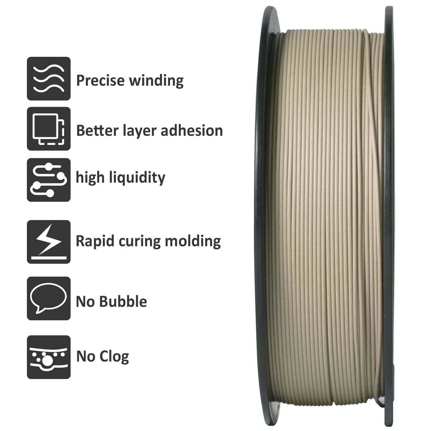Geeetech Wood PLA Filament – 10KG Bulk Pack (10 × 1KG Spools, 1.75mm) – Natural Wood Texture for Realistic Prints