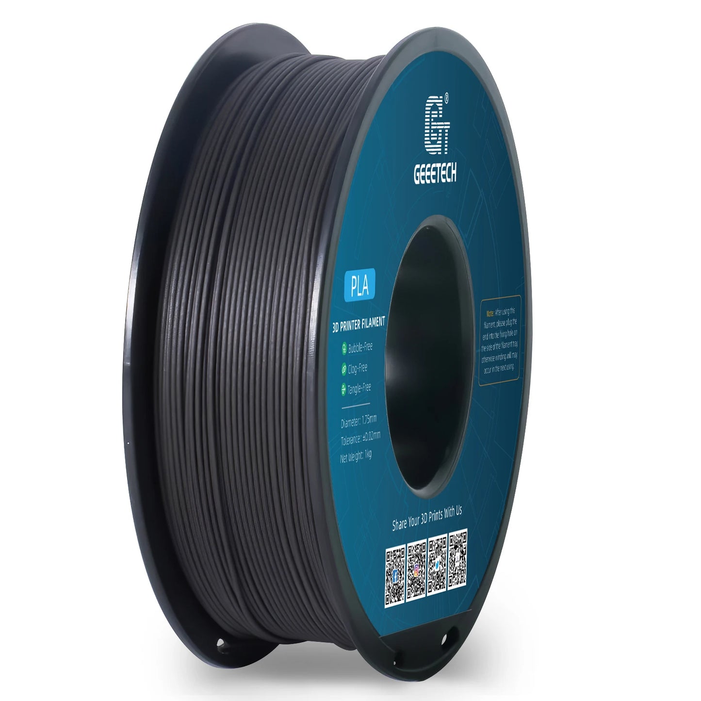 Geeetech Wood PLA Filament – 1.75mm, 1KG (2.2 lbs) Spool – Natural Wood Texture
