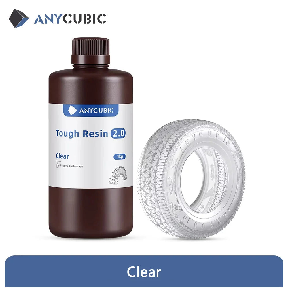 ANYCUBIC Tough Resin 2.0 – 405nm UV Flexible Toughness Resin for LCD 3D Printers (3KG)