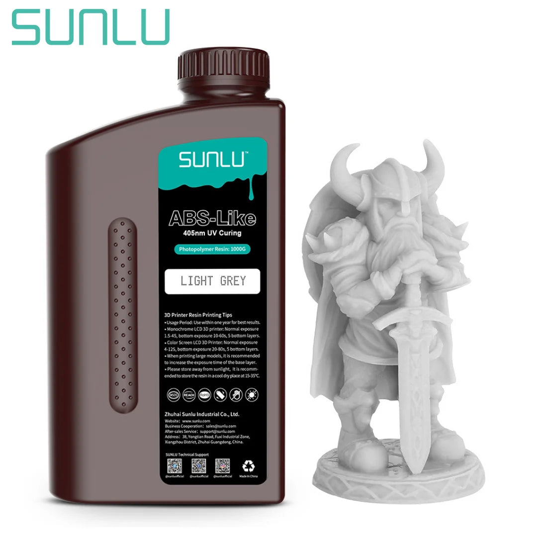 SUNLU ABS-Like UV Resin 1KG – Low Odor, High Strength, Smooth Surface (405nm)