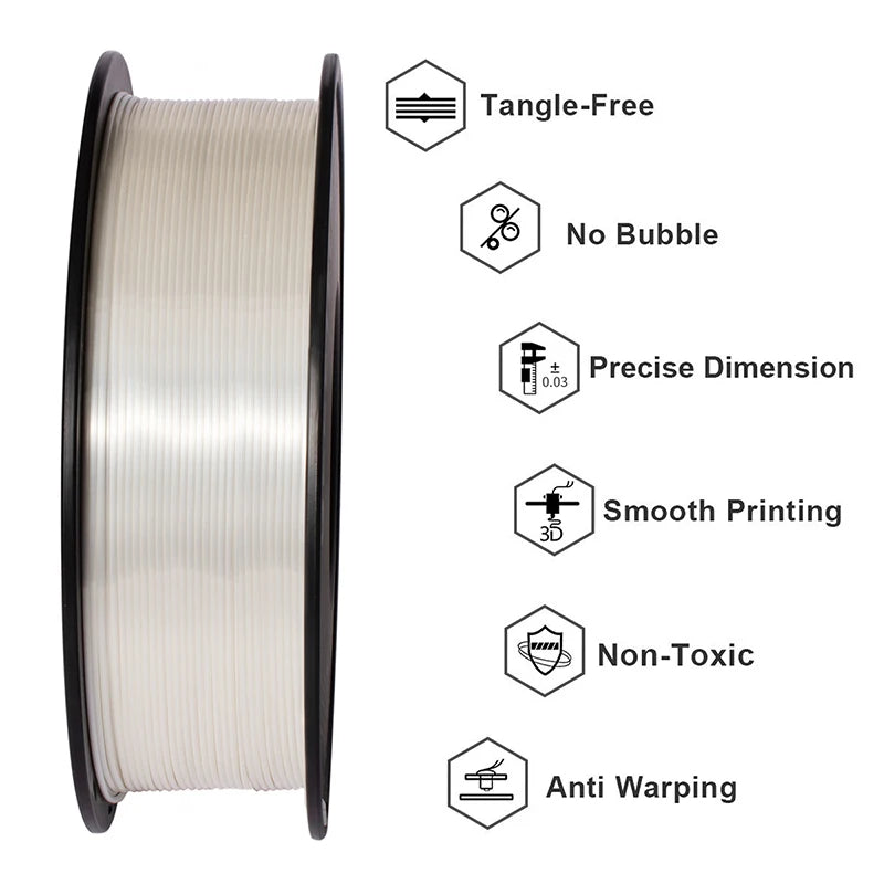 Geeetech Silk PLA Filament – 1.75mm, 1KG (2.2 lbs) Spool – Glossy Finish