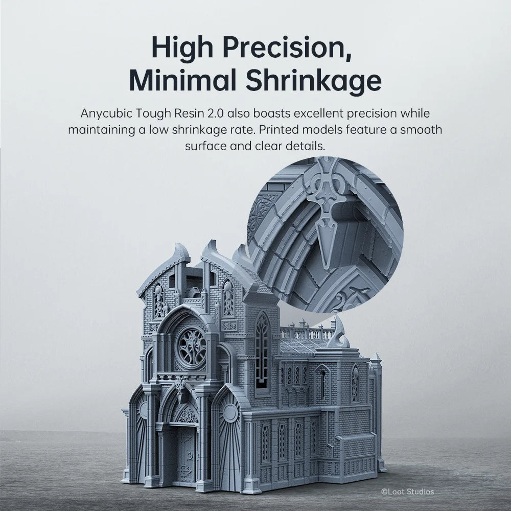 ANYCUBIC Tough Resin 2.0 – 405nm UV Flexible Toughness Resin for LCD 3D Printers (3KG)