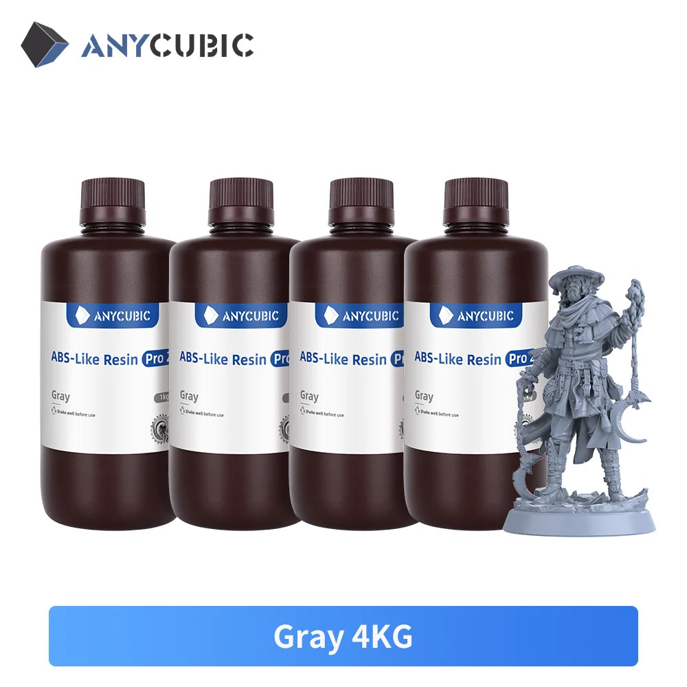 ANYCUBIC ABS-Like Resin Pro 2 – Upgraded 3D Printer Resin (2KG) 405nm UV-Curing for LCD Printers