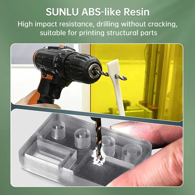 SUNLU ABS-Like UV Resin 1KG – Low Odor, High Strength, Smooth Surface (405nm)