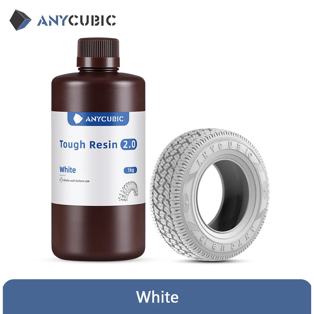 ANYCUBIC Tough Resin 2.0 – 405nm UV Flexible Toughness Resin for LCD 3D Printers (3KG)
