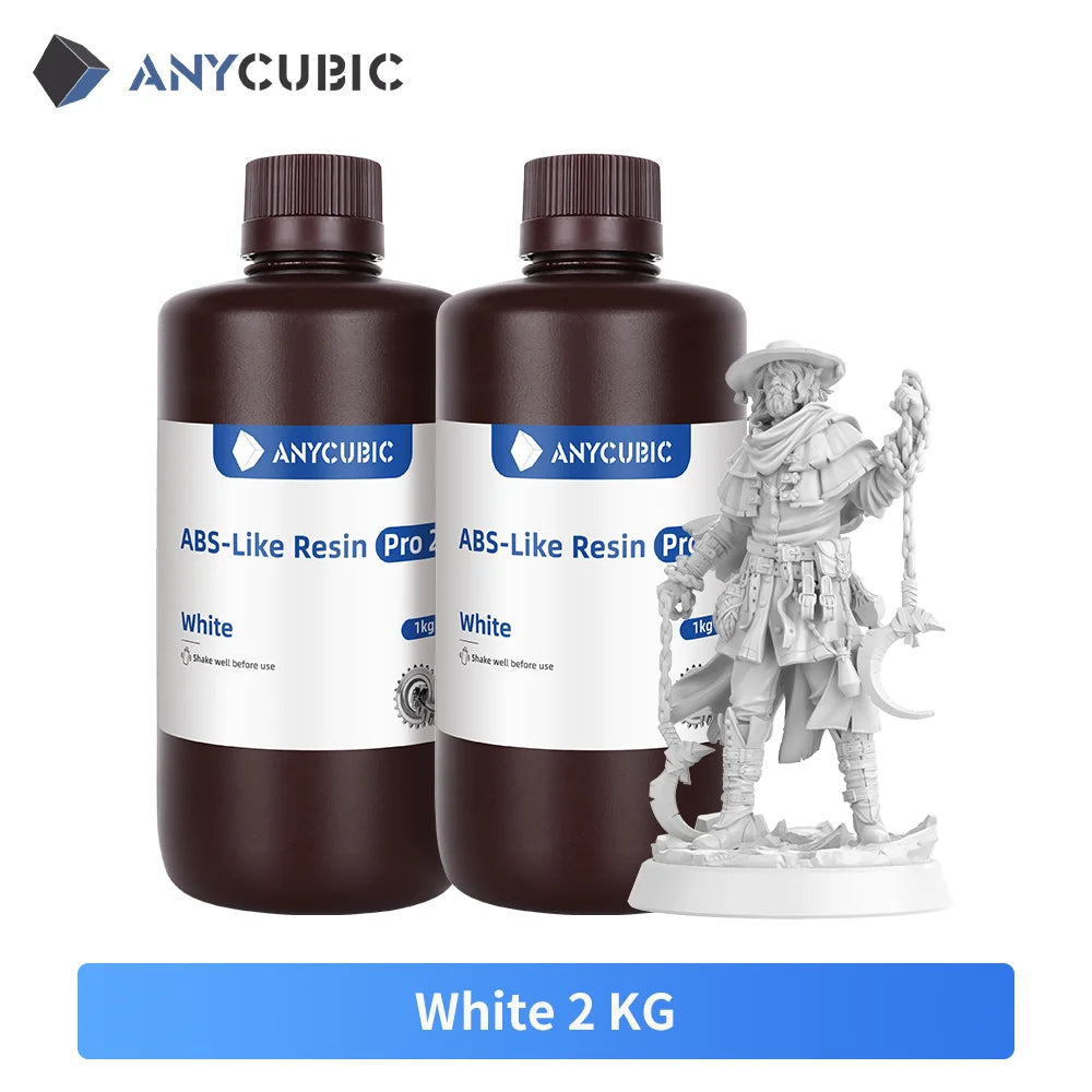 ANYCUBIC ABS-Like Resin Pro 2 – Upgraded 3D Printer Resin (2KG) 405nm UV-Curing for LCD Printers
