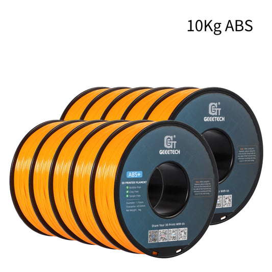 Geeetech ABS+ Filament – 10KG Bulk Pack (10 × 1KG Spools, 1.75mm) – Durable & Tangle-Free for Strong Prints