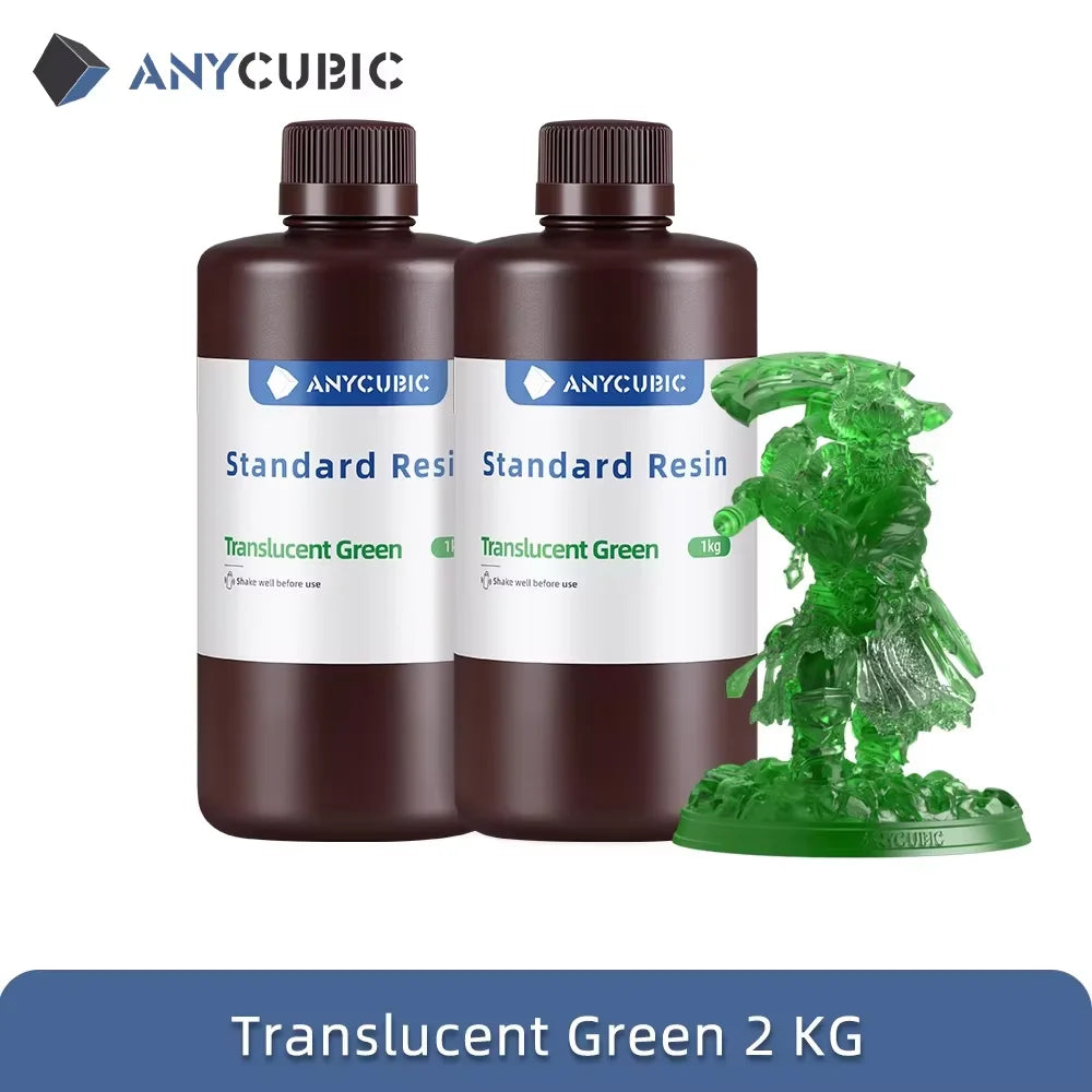 2KG ANYCUBIC 405nm UV Standard Resin –  LCD 3D Printers (Mono 7/Pro Series, High Precision Photopolymer)