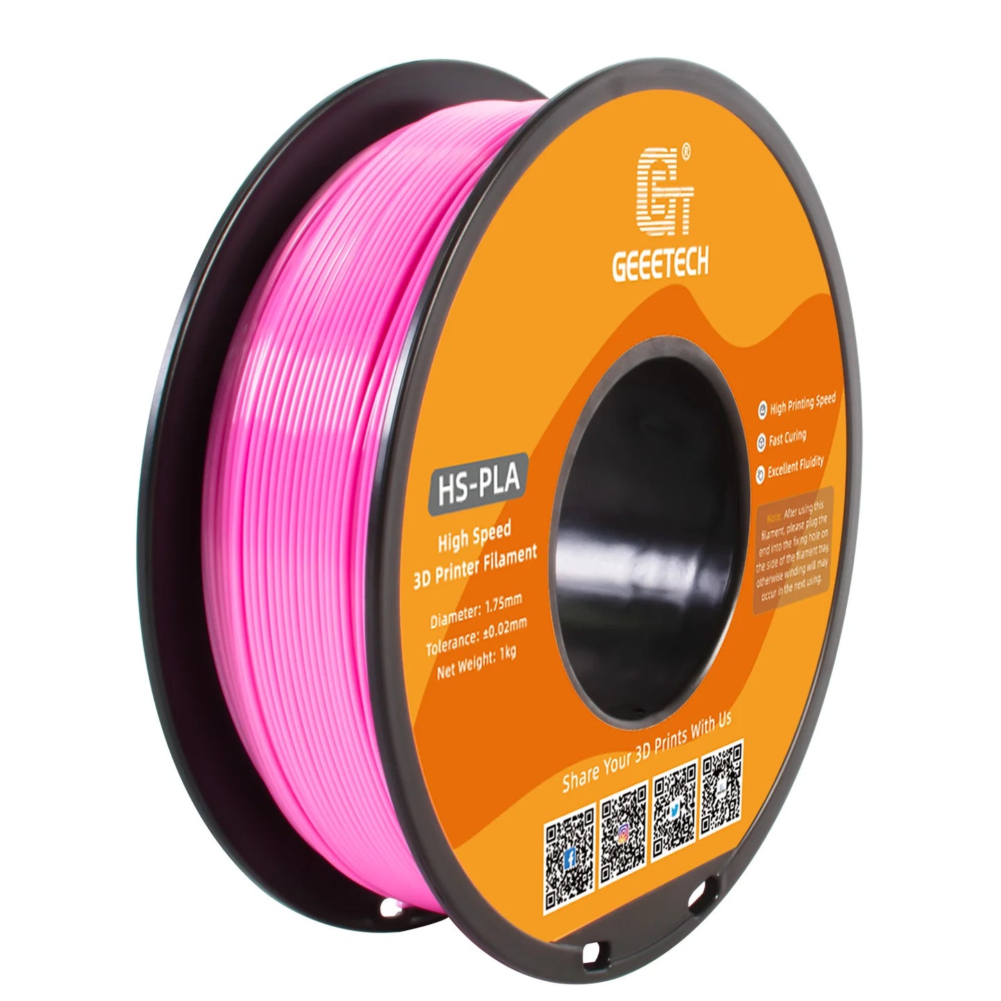 Geeetech HS-PLA High-Speed Filament – 1.75mm, 1KG (2.2 lbs) Spool – Fast Curing & Smooth Flow