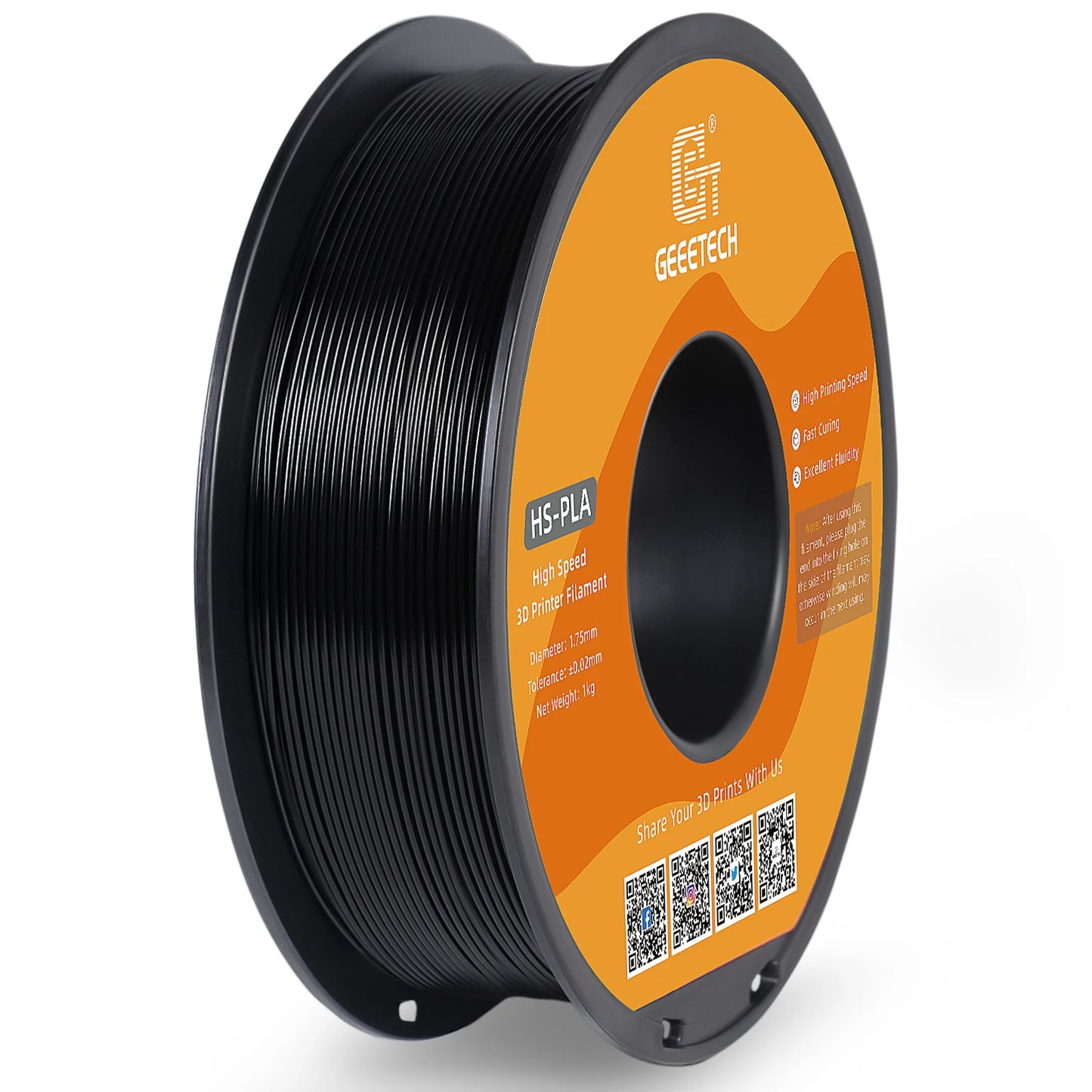 Geeetech HS-PLA High-Speed Filament – 1.75mm, 1KG (2.2 lbs) Spool – Fast Curing & Smooth Flow