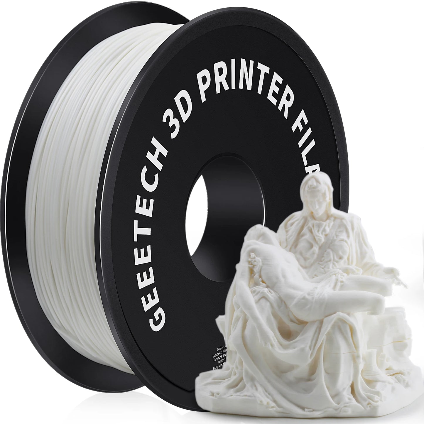 Geeetech ABS Filament – 1.75mm, 1KG (2.2 lbs) Spool – Tangle-Free & Durable