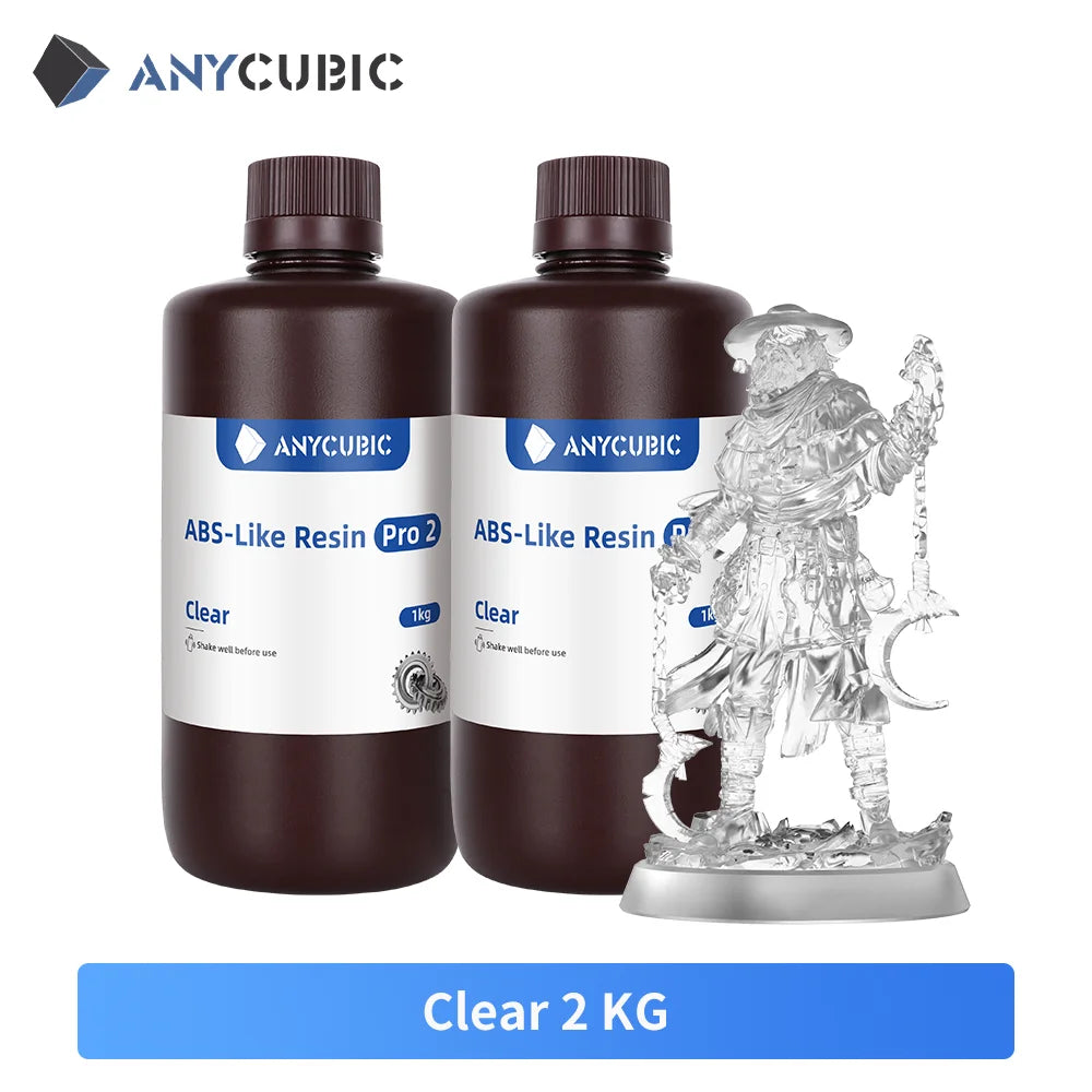 ANYCUBIC ABS-Like Resin Pro 2 – Upgraded 3D Printer Resin (2KG) 405nm UV-Curing for LCD Printers