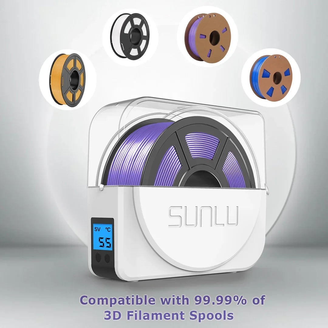 SUNLU S1 Filament Dryer Box – LCD Controlled | 35–55°C | Compatible with 1.75 / 2.85 / 3.00mm