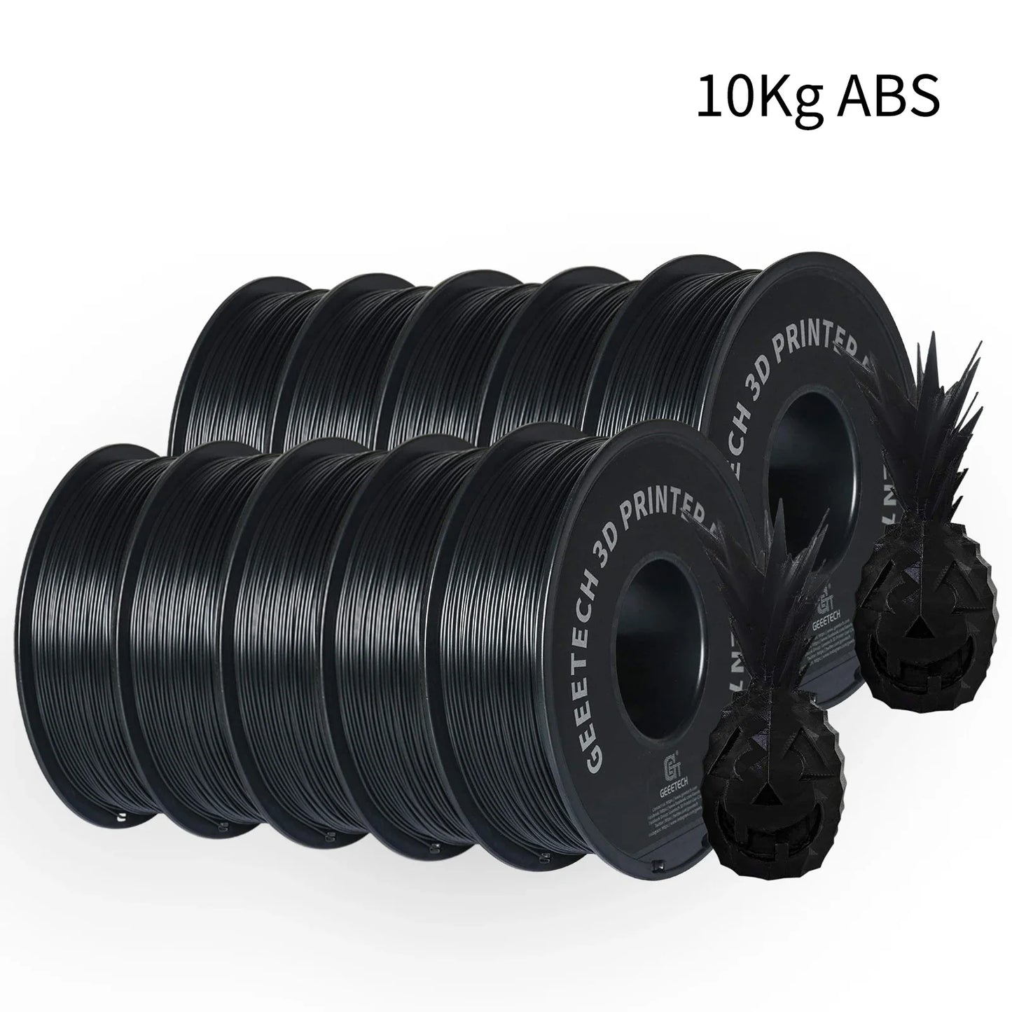 Geeetech ABS+ Filament – 10KG Bulk Pack (10 × 1KG Spools, 1.75mm) – Durable & Tangle-Free for Strong Prints