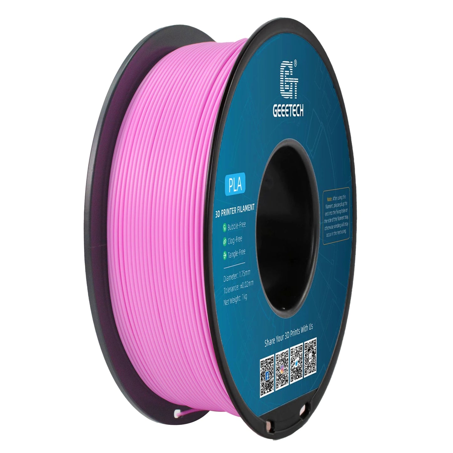 Geeetech Standard PLA Filament – 1.75mm, 1KG (2.2 lbs) Spool – ±0.03mm Accuracy