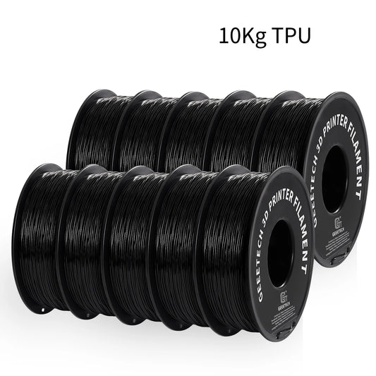 Geeetech TPU 3D Printer Filament – 10KG Bulk Pack (10 × 1KG Spools, 1.75mm) – Shore 95A, Flexible & Durable
