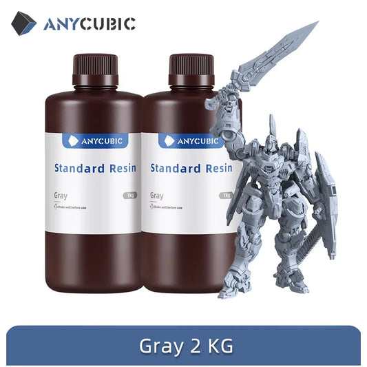 2KG ANYCUBIC 405nm UV Standard Resin –  LCD 3D Printers (Mono 7/Pro Series, High Precision Photopolymer)