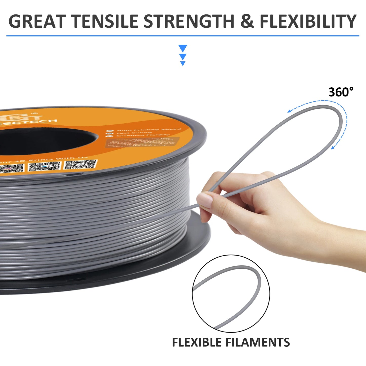 Geeetech High-Speed PLA Filament – 10KG Bulk Pack (10 × 1KG Spools, 1.75mm) – Fast Curing & Smooth Printing