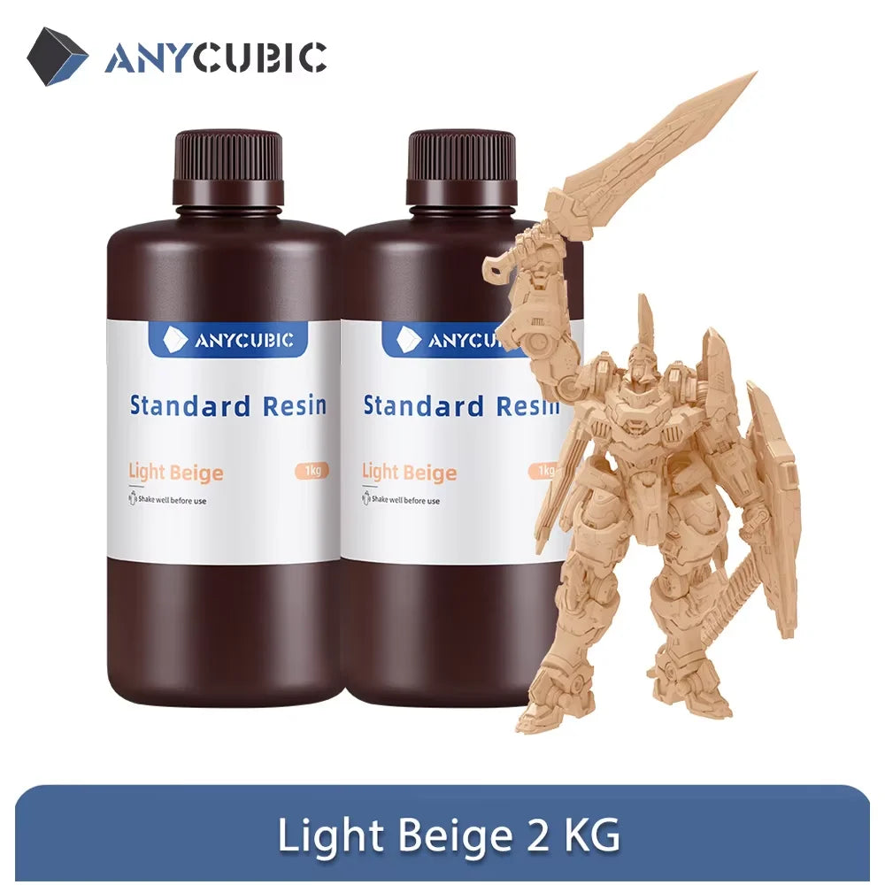 2KG ANYCUBIC 405nm UV Standard Resin –  LCD 3D Printers (Mono 7/Pro Series, High Precision Photopolymer)