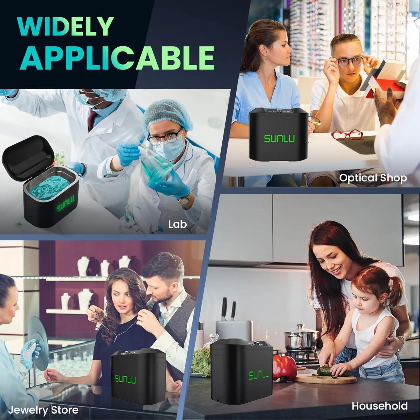 SUNLU 3D Resin Cleaning Box – 395–405nm UV | 2700ml Ultrasonic Cleaner