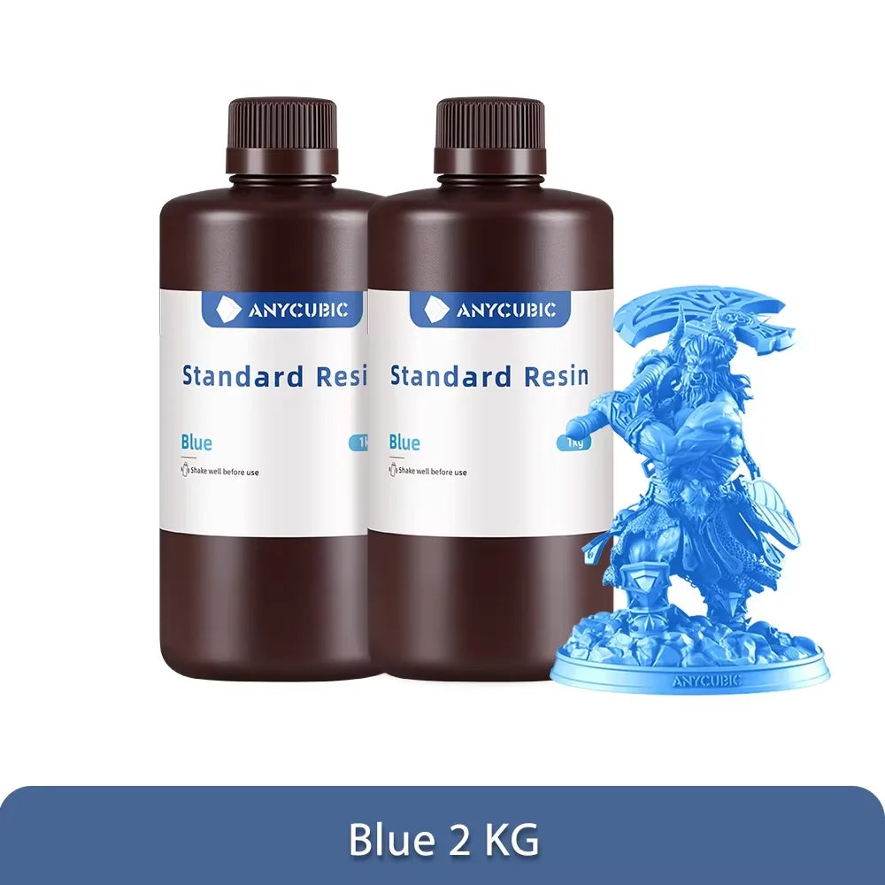 2KG ANYCUBIC 405nm UV Standard Resin –  LCD 3D Printers (Mono 7/Pro Series, High Precision Photopolymer)