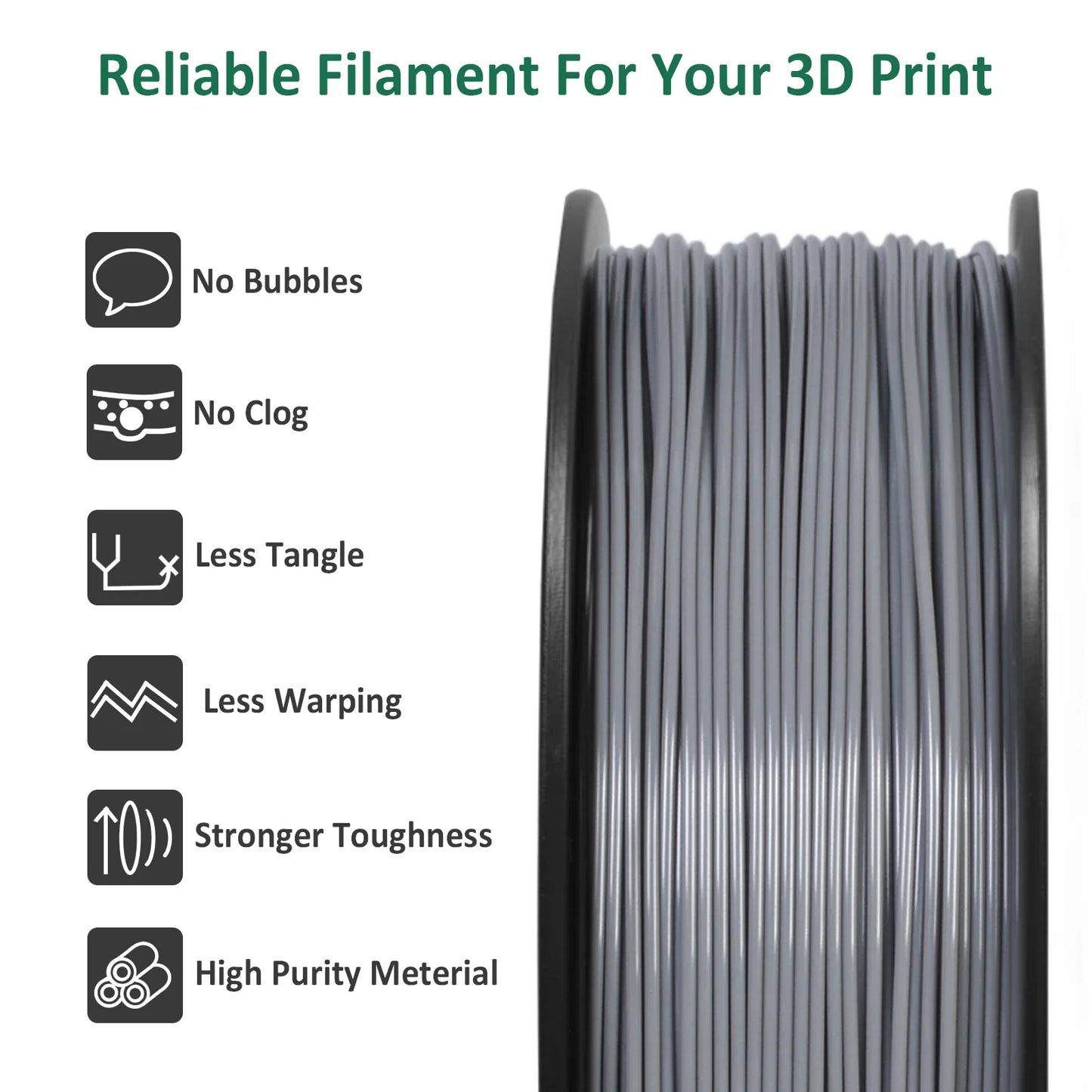Geeetech ABS+ Filament – 10KG Bulk Pack (10 × 1KG Spools, 1.75mm) – Durable & Tangle-Free for Strong Prints