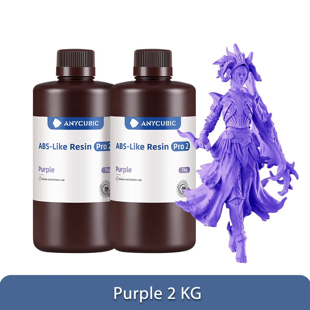 ANYCUBIC ABS-Like Resin Pro 2 – Upgraded 3D Printer Resin (2KG) 405nm UV-Curing for LCD Printers