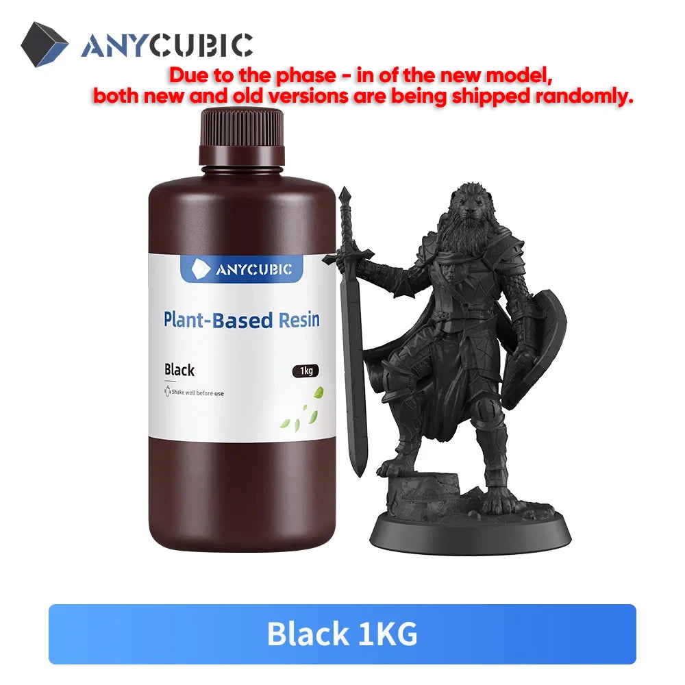 ANYCUBIC ECO UV Resin 1KG – 405nm Plant-Based Photopolymer for LCD 3D Printers (Low Odor, High Precision, Quick Curing)